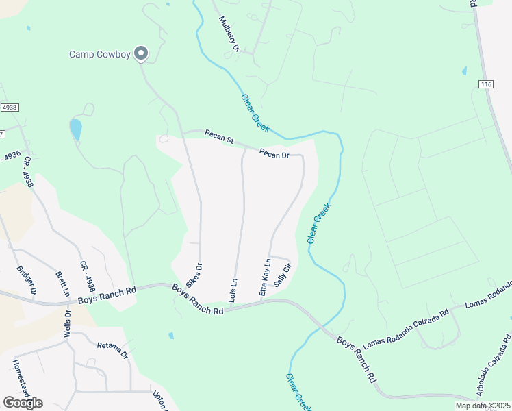 map of restaurants, bars, coffee shops, grocery stores, and more near 3191 Lois Lane in Kempner