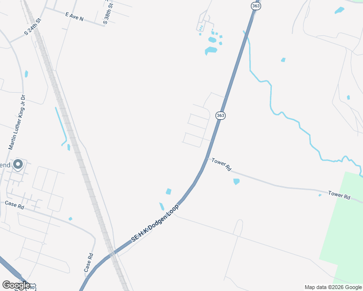 map of restaurants, bars, coffee shops, grocery stores, and more near Southeast H K Dodgen Loop in Temple