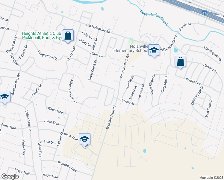 map of restaurants, bars, coffee shops, grocery stores, and more near 1307 Rocky Ridge Trail in Harker Heights