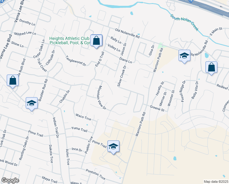 map of restaurants, bars, coffee shops, grocery stores, and more near 1915 Sutton Place in Harker Heights