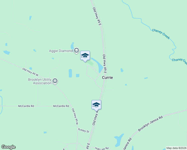map of restaurants, bars, coffee shops, grocery stores, and more near 215 Old Highway 49 in Hattiesburg