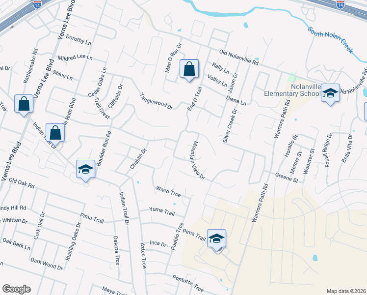 map of restaurants, bars, coffee shops, grocery stores, and more near 1801 Meagan Court in Harker Heights