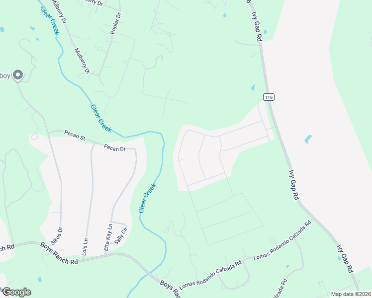 map of restaurants, bars, coffee shops, grocery stores, and more near 3105 Etta Kay Lane in Kempner