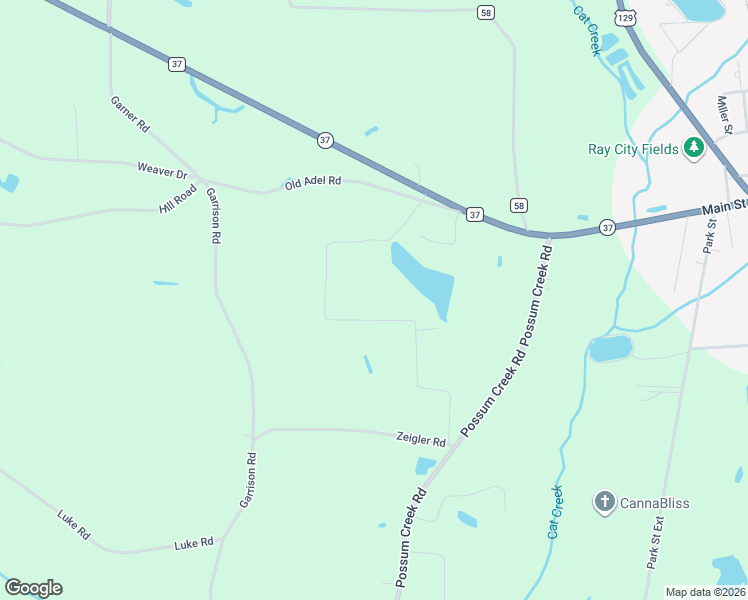 map of restaurants, bars, coffee shops, grocery stores, and more near 570 Lakeview Drive in Ray City