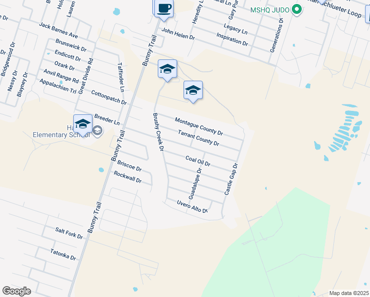 map of restaurants, bars, coffee shops, grocery stores, and more near 2802 Alamocitos Creek Drive in Killeen