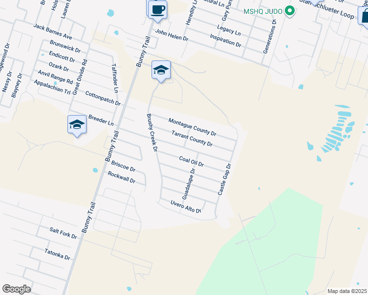 map of restaurants, bars, coffee shops, grocery stores, and more near 2605 Alamocitos Creek Drive in Killeen