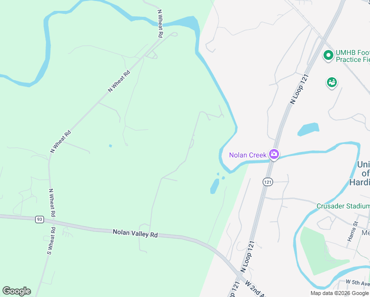 map of restaurants, bars, coffee shops, grocery stores, and more near 2103 North Wheat Road in Belton