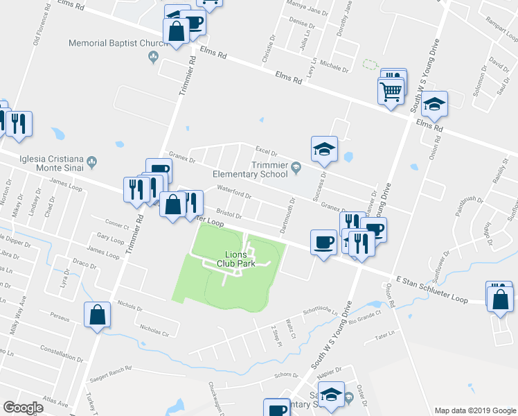 map of restaurants, bars, coffee shops, grocery stores, and more near 4605 Oxford Drive in Killeen