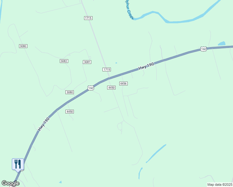 map of restaurants, bars, coffee shops, grocery stores, and more near 239 County Road 4450 in Kempner