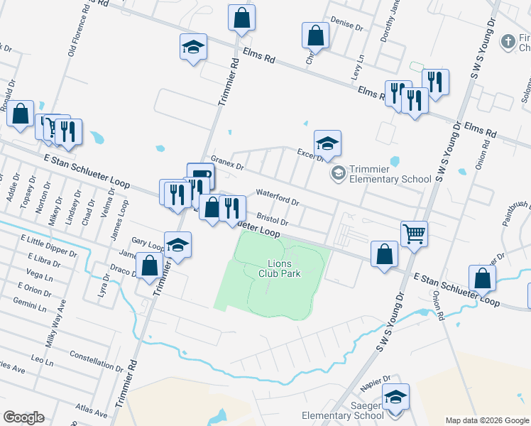 map of restaurants, bars, coffee shops, grocery stores, and more near 4607 Winslow Drive in Killeen