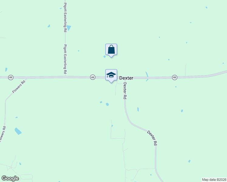 map of restaurants, bars, coffee shops, grocery stores, and more near 149 Dexter Road in Tylertown