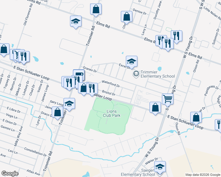 map of restaurants, bars, coffee shops, grocery stores, and more near 4607 Winslow Drive in Killeen