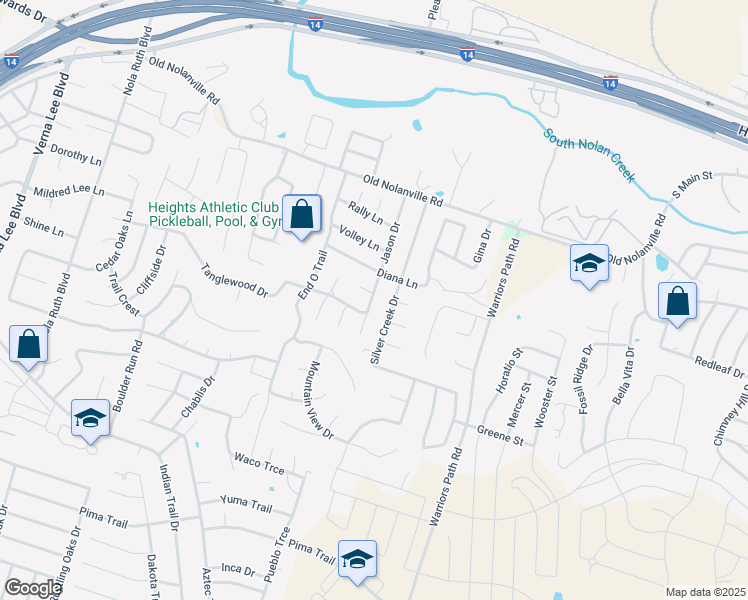 map of restaurants, bars, coffee shops, grocery stores, and more near 1811 Tanglewood Drive in Harker Heights
