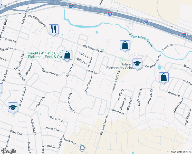 map of restaurants, bars, coffee shops, grocery stores, and more near 2005 Renea Circle in Harker Heights