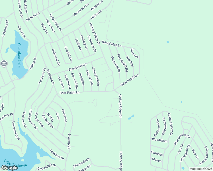 map of restaurants, bars, coffee shops, grocery stores, and more near Thistle in Hilltop Lakes