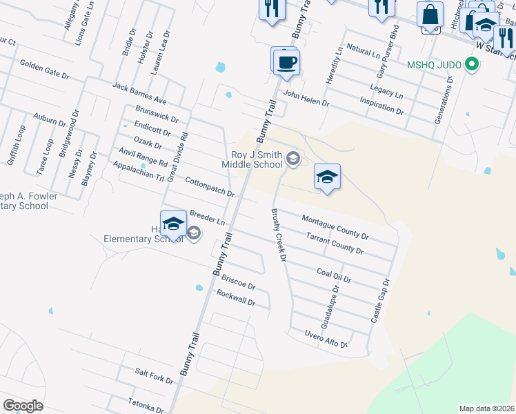 map of restaurants, bars, coffee shops, grocery stores, and more near 3204 Willacy Drive in Killeen