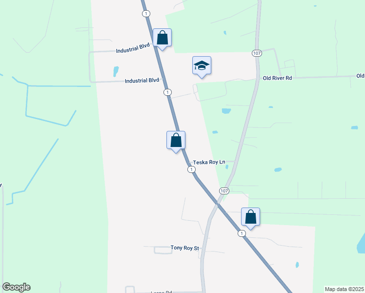 map of restaurants, bars, coffee shops, grocery stores, and more near Louisiana 1 in Mansura