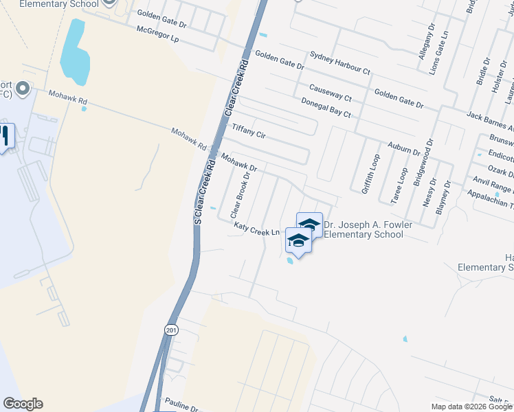 map of restaurants, bars, coffee shops, grocery stores, and more near 6500 Cool Creek Drive in Killeen