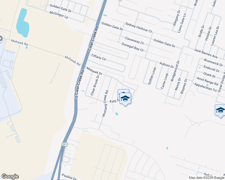 map of restaurants, bars, coffee shops, grocery stores, and more near 6405 Creek Land Road in Killeen