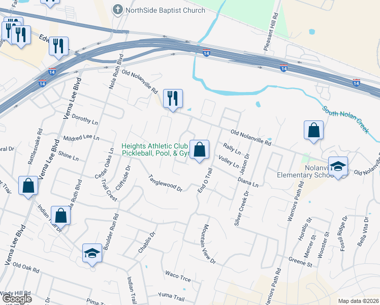 map of restaurants, bars, coffee shops, grocery stores, and more near 613 Citation Loop in Harker Heights