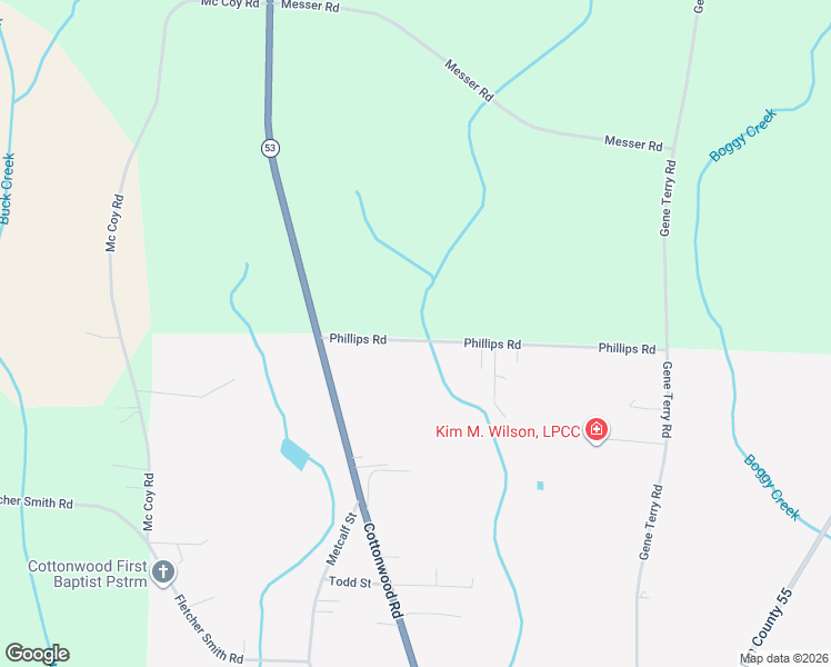 map of restaurants, bars, coffee shops, grocery stores, and more near 214 Phillips Road in Cottonwood