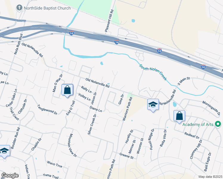 map of restaurants, bars, coffee shops, grocery stores, and more near 2112 Diana Loop in Harker Heights