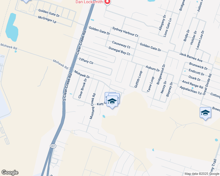 map of restaurants, bars, coffee shops, grocery stores, and more near Nyla Drive in Killeen