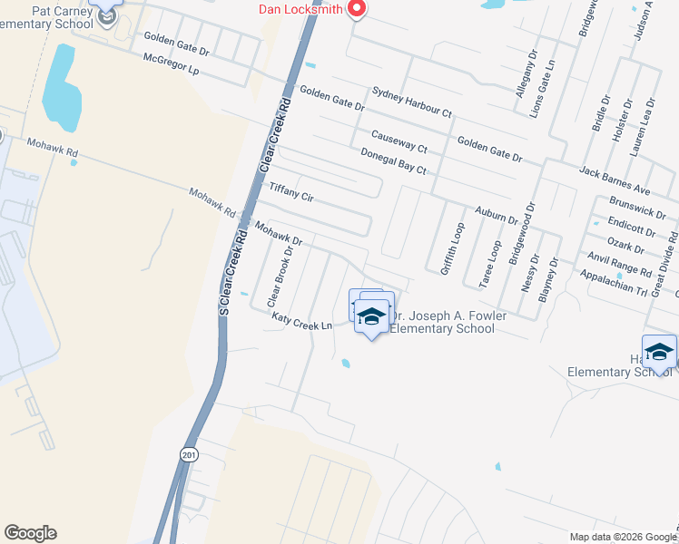 map of restaurants, bars, coffee shops, grocery stores, and more near 6302 Mustang Creek Road in Killeen