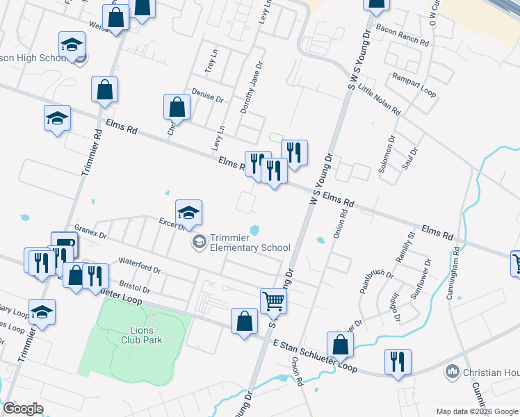 map of restaurants, bars, coffee shops, grocery stores, and more near 4103 Elms Run Circle in Killeen