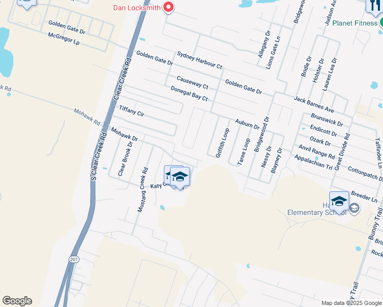 map of restaurants, bars, coffee shops, grocery stores, and more near 6305 Temora Loop in Killeen