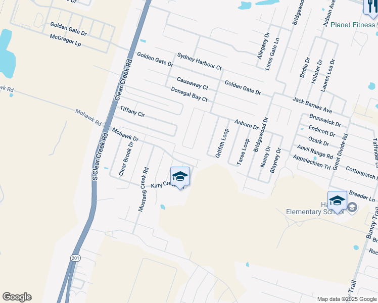 map of restaurants, bars, coffee shops, grocery stores, and more near 6310 Temora Loop in Killeen