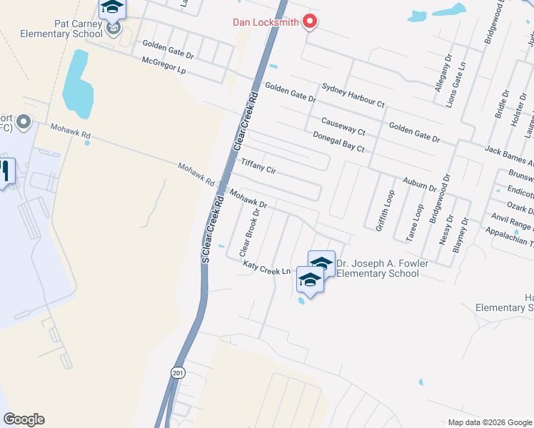 map of restaurants, bars, coffee shops, grocery stores, and more near 6305 Cool Creek Drive in Killeen