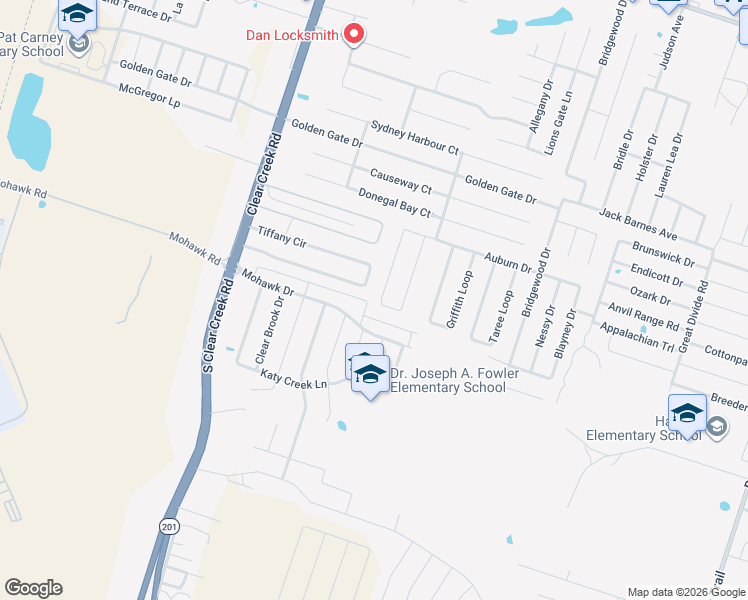 map of restaurants, bars, coffee shops, grocery stores, and more near 6406 Temora Loop in Killeen