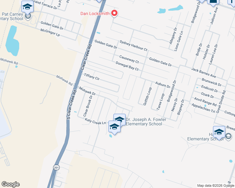 map of restaurants, bars, coffee shops, grocery stores, and more near 5003 Mohawk Drive in Killeen