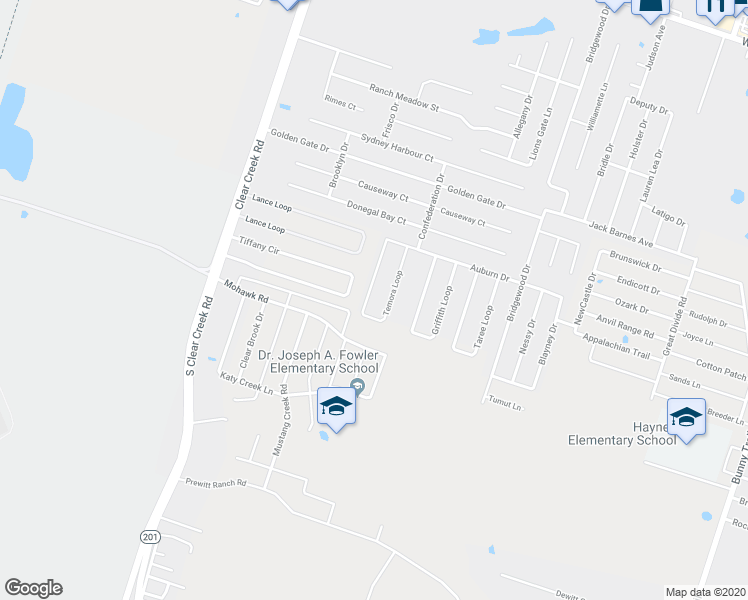 map of restaurants, bars, coffee shops, grocery stores, and more near 6305 Temora Loop in Killeen