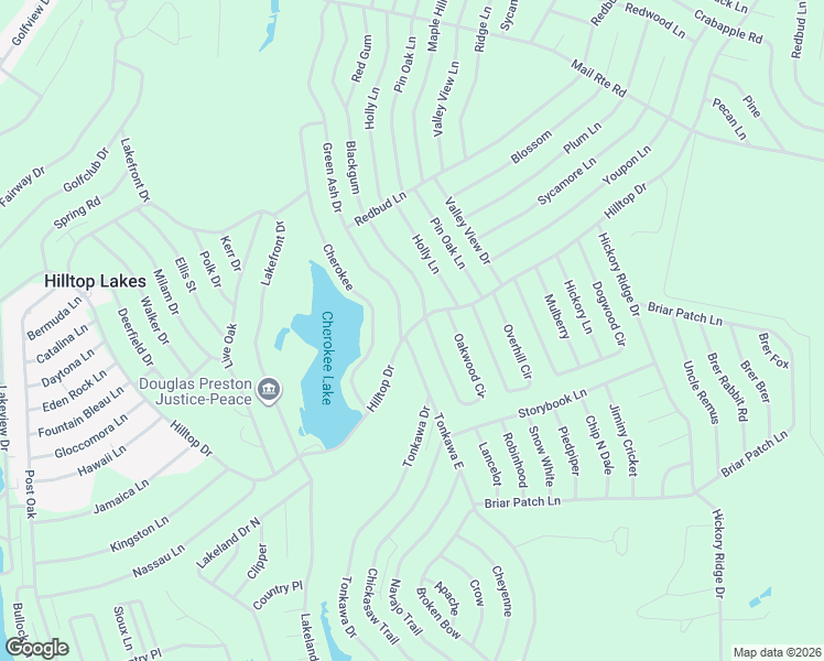 map of restaurants, bars, coffee shops, grocery stores, and more near Hilltop Boulevard in Normangee