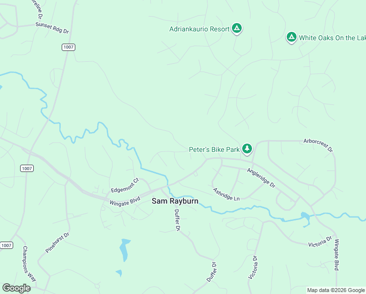 map of restaurants, bars, coffee shops, grocery stores, and more near Fox Squirrel Lane in Brookeland