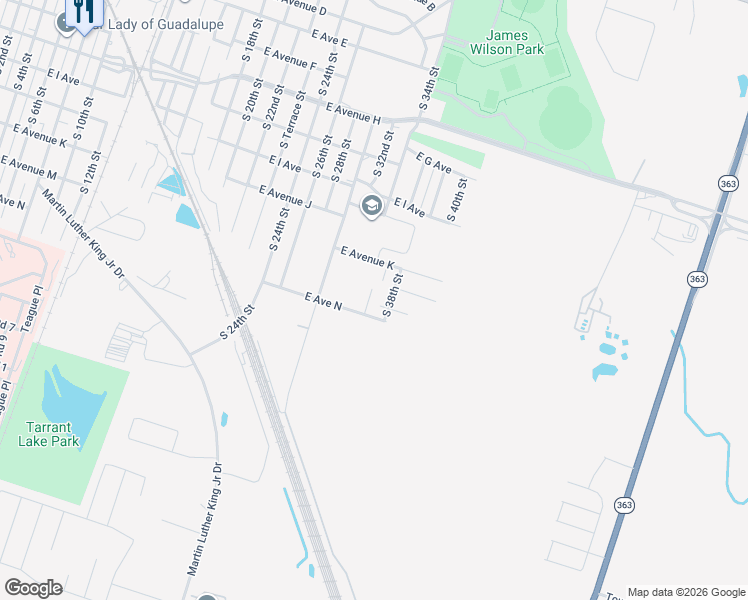 map of restaurants, bars, coffee shops, grocery stores, and more near 1227 Honor Lane in Temple