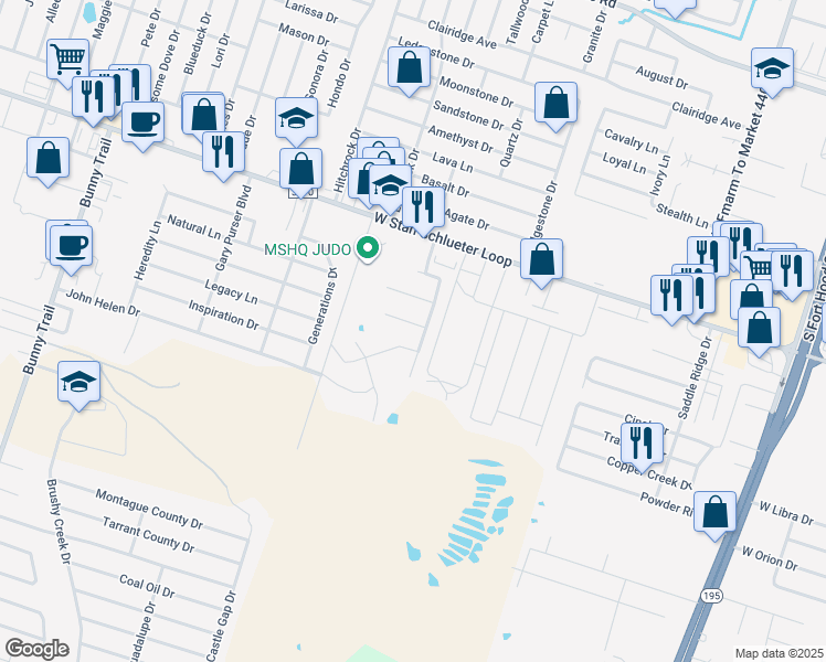 map of restaurants, bars, coffee shops, grocery stores, and more near 2102 Golden Eagle Drive in Killeen