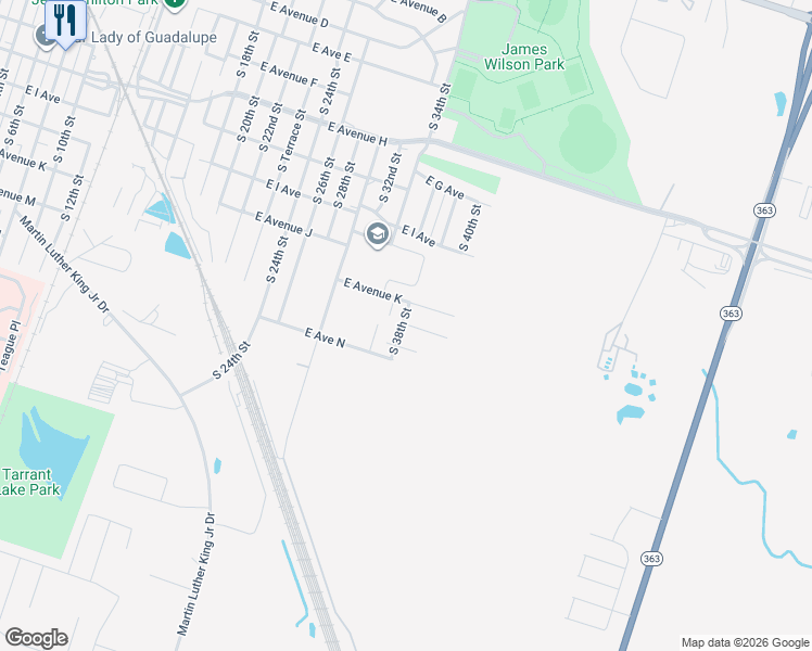 map of restaurants, bars, coffee shops, grocery stores, and more near 2013 Mardean Lane in Temple
