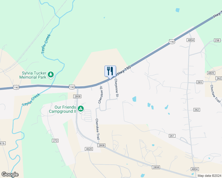 map of restaurants, bars, coffee shops, grocery stores, and more near 181 Comanche Street in Kempner