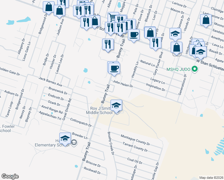 map of restaurants, bars, coffee shops, grocery stores, and more near 3209 Lineage Loop in Killeen