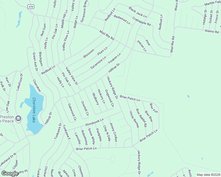 map of restaurants, bars, coffee shops, grocery stores, and more near 227 Dogwood Circle in Hilltop Lakes