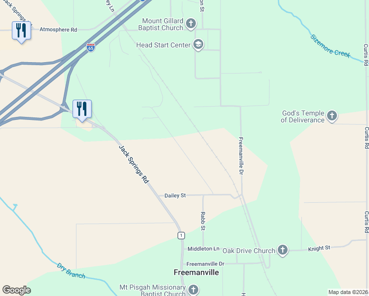 map of restaurants, bars, coffee shops, grocery stores, and more near 292 Kenneth Road in Atmore