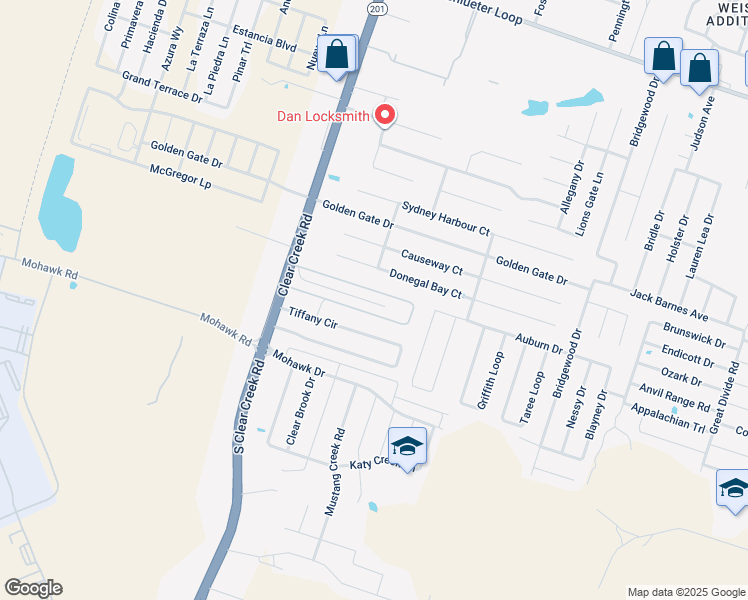 map of restaurants, bars, coffee shops, grocery stores, and more near 5305 Lance Loop in Killeen