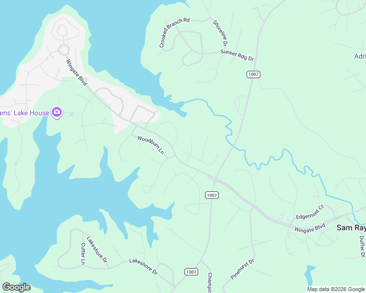 map of restaurants, bars, coffee shops, grocery stores, and more near Wingate Boulevard in Brookeland