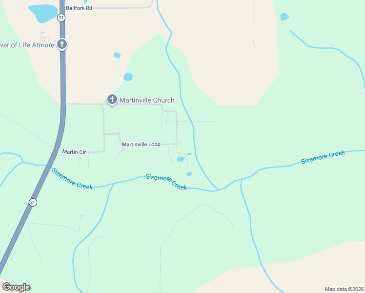 map of restaurants, bars, coffee shops, grocery stores, and more near 32 Slate Street in Atmore
