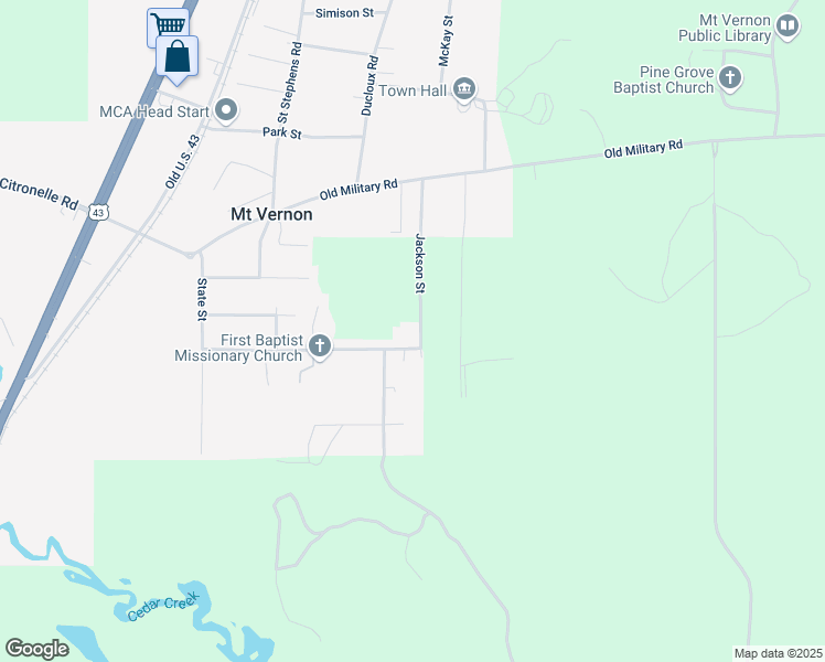 map of restaurants, bars, coffee shops, grocery stores, and more near 18765 Jackson Street in Mount Vernon