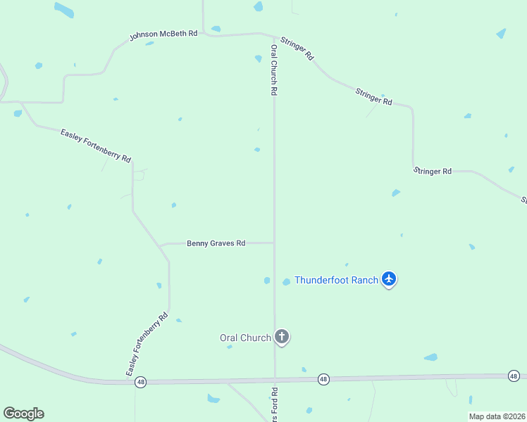 map of restaurants, bars, coffee shops, grocery stores, and more near 153-213 Oral Church Road in Tylertown