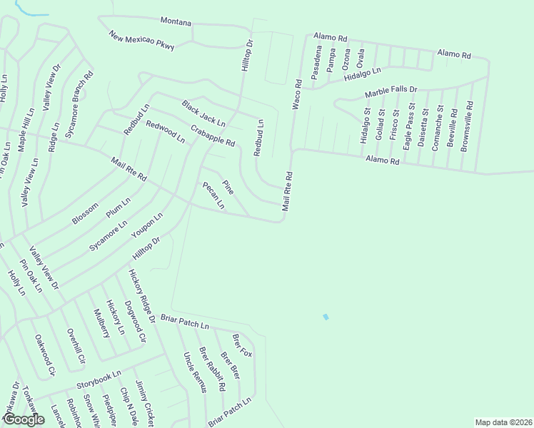 map of restaurants, bars, coffee shops, grocery stores, and more near 446 Crabapple Road in Hilltop Lakes